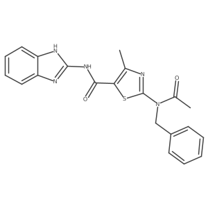 2-[acetyl(benzyl)amino]-N-(1,3-dihydro-2H-benzimidazol-2-ylidene)-4-methyl-1,3-thiazole-5-carboxamide Structure