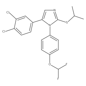 5-(3,4-dichlorophenyl)-1-(4-(difluoromethoxy)phenyl)-2-(isopropylthio)-1H-imidazole Structure