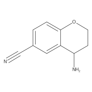 (4S)-4-Amino-3,4-dihydro-2H-1-benzopyran-6-carbonitrile结构式