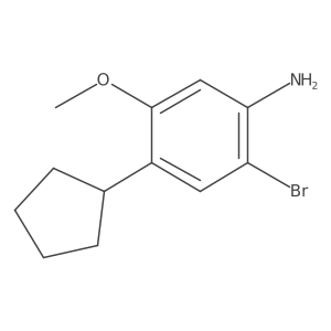 2-Bromo-4-cyclopentyl-5-methoxyaniline结构式
