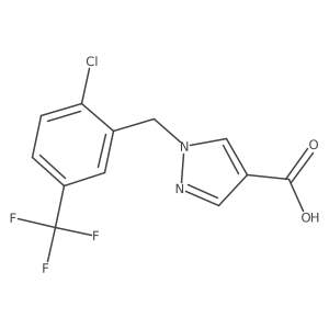 O=C(O)c1cnn(Cc2cc(C(F)(F)F)ccc2Cl)c1结构式