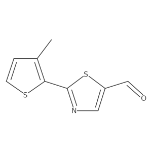 2-(3-Methylthiophen-2-yl)thiazole-5-carbaldehyde Structure