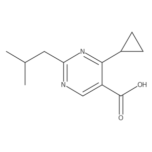 4-Cyclopropyl-2-isobutylpyrimidine-5-carboxylic acid Structure