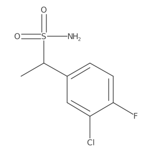 1-(3-Chloro-4-fluorophenyl)ethane-1-sulfonamide结构式