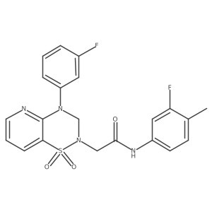 N-(3-fluoro-4-methylphenyl)-2-(4-(3-fluorophenyl)-1,1-dioxido-3,4-dihydro-2H-pyrido[2,3-e][1,2,4]thiadiazin-2-yl)acetamide Structure