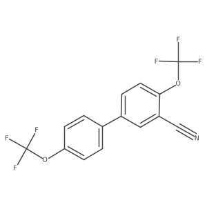 4,4'-Bis(trifluoromethoxy)-[1,1'-biphenyl]-3-carbonitrile Structure
