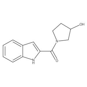 (3-hydroxypyrrolidin-1-yl)(1H-indol-2-yl)methanone结构式