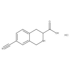 7-Cyano-1,2,3,4-tetrahydroisoquinoline-3-carboxylic acid;hydrochloride Structure