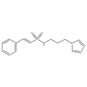 (E)-2-phenyl-N-[3-(1,2,4-triazol-1-yl)propyl]ethenesulfonamide Structure