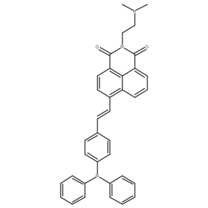 1H-Benz[de]isoquinoline-1,3(2H)-dione, 2-[2-(dimethylamino)ethyl]-6-[2-[4-(diphenylamino)phenyl]ethenyl]- Structure