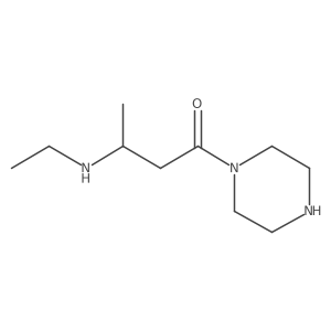 3-(Ethylamino)-1-(piperazin-1-yl)butan-1-one Structure