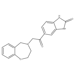 5-(2-(2,3-Dihydrobenzo[f][1,4]oxazepin-4(5H)-yl)acetyl)-1,3-dihydro-2H-benzo[d]imidazol-2-one结构式