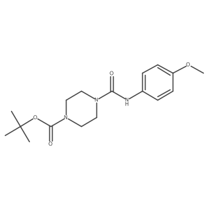 1,1-Dimethylethyl 4-[[(4-methoxyphenyl)amino]carbonyl]-1-piperazinecarboxylate Structure