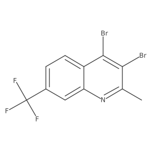 3,4-Dibromo-2-methyl-7-(trifluoromethyl)quinoline结构式