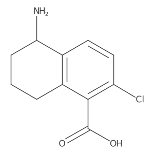 5-Amino-2-chloro-5,6,7,8-tetrahydronaphthalene-1-carboxylic acid hydrochloride结构式