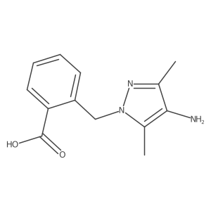 2-[(4-amino-3,5-dimethyl-1H-pyrazol-1-yl)methyl]benzoic acid结构式