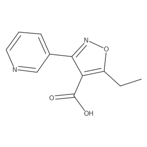 5-Ethyl-3-(pyridin-3-yl)isoxazole-4-carboxylic acid结构式
