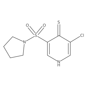 3-Chloro-5-(pyrrolidin-1-ylsulfonyl)pyridine-4-thiol Structure