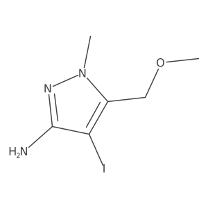 4-Iodo-5-(methoxymethyl)-1-methylpyrazole-3-ylamine Structure