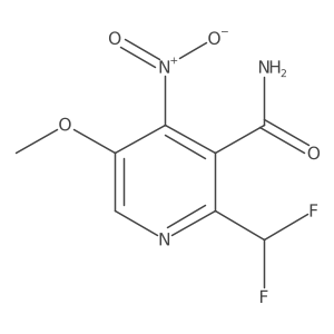 2-(Difluoromethyl)-5-methoxy-4-nitropyridine-3-carboxamide结构式