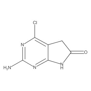 2-amino-4-chloro-5,7-dihydro-6H-Pyrrolo[2,3-d]pyrimidin-6-one结构式