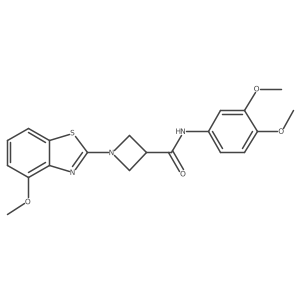 N-(3,4-dimethoxyphenyl)-1-(4-methoxybenzo[d]thiazol-2-yl)azetidine-3-carboxamide结构式