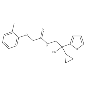 N-(2-cyclopropyl-2-(furan-2-yl)-2-hydroxyethyl)-2-(o-tolyloxy)acetamide结构式