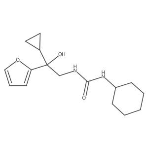 1-Cyclohexyl-3-(2-cyclopropyl-2-(furan-2-yl)-2-hydroxyethyl)urea Structure