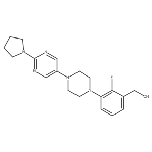 2-Fluoro-3-[4-[2-(1-pyrrolidinyl)-5-pyrimidinyl]-1-piperazinyl]benzenemethanol Structure