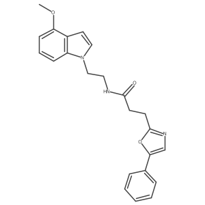 N-[2-(4-methoxy-1H-indol-1-yl)ethyl]-3-(5-phenyl-1,3-oxazol-2-yl)propanamide Structure