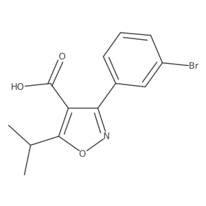 3-(3-Bromophenyl)-5-isopropylisoxazole-4-carboxylic acid结构式