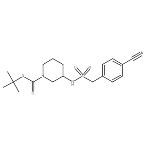 tert-Butyl 3-((4-cyanophenyl)methylsulfonamido)piperidine-1-carboxylate Structure