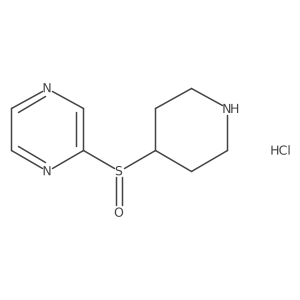2-(Piperidin-4-ylsulfinyl)pyrazine hydrochloride Structure