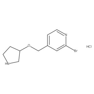 (R)-2-bromo-4-((pyrrolidin-3-yloxy)methyl)pyridine hydrochloride Structure