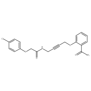 2-((4-(2-(4-Chlorophenoxy)acetamido)but-2-yn-1-yl)oxy)benzamide结构式