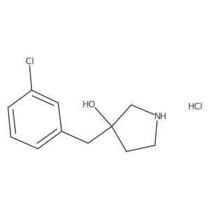 3-[(3-Chlorophenyl)methyl]pyrrolidin-3-ol hydrochloride Structure