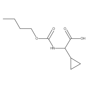 2-((Butoxycarbonyl)amino)-2-cyclopropylacetic acid Structure
