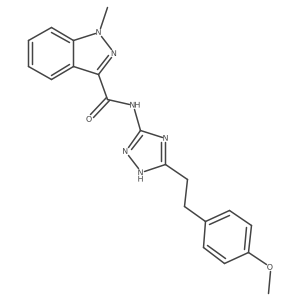 N-{3-[2-(4-methoxyphenyl)ethyl]-1H-1,2,4-triazol-5-yl}-1-methyl-1H-indazole-3-carboxamide Structure