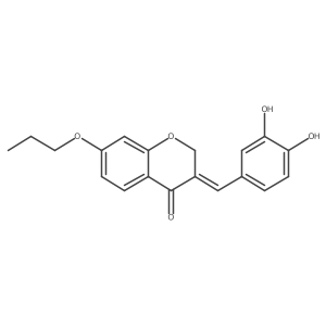 (3E)-3-[(3,4-Dihydroxyphenyl)methylene]-2,3-dihydro-7-propoxy-4H-1-benzopyran-4-one Structure