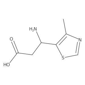 3-Amino-3-(4-methyl-5-thiazolyl)propionic Acid结构式