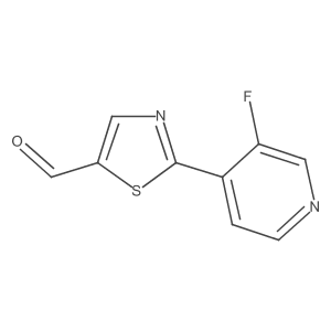 2-(3-Fluoropyridin-4-yl)thiazole-5-carbaldehyde结构式