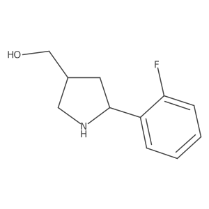 [5-(2-Fluorophenyl)pyrrolidin-3-yl]methanol结构式