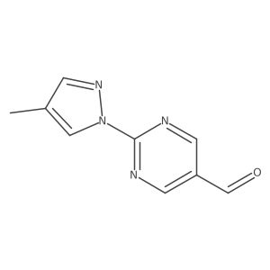 2-(4-Methyl-1H-pyrazol-1-YL)pyrimidine-5-carbaldehyde Structure