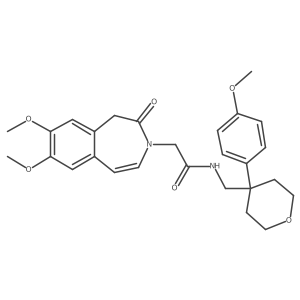 2-(7,8-dimethoxy-2-oxo-1,2-dihydro-3H-3-benzazepin-3-yl)-N-{[4-(4-methoxyphenyl)tetrahydro-2H-pyran-4-yl]methyl}acetamide结构式