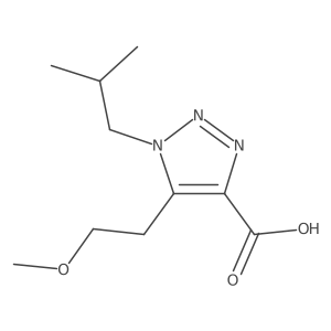 5-(2-methoxyethyl)-1-(2-methylpropyl)-1H-1,2,3-triazole-4-carboxylic acid结构式