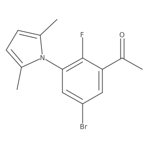 1-(5-Bromo-3-(2,5-dimethyl-1H-pyrrol-1-yl)-2-fluorophenyl)ethanone Structure