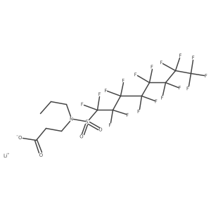 Lithium 3-[(perfluorooctane-1-sulfonyl)(propyl)amino]propanoate结构式
