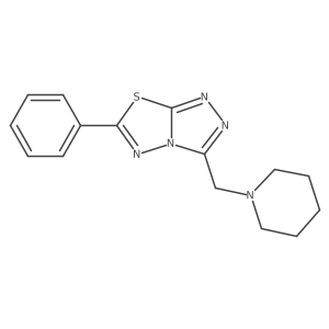 6-Phenyl-3-(1-piperidinylmethyl)[1,2,4]triazolo[3,4-b][1,3,4]thiadiazole Structure