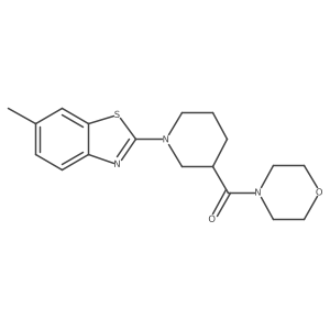 (1-(6-Methylbenzo[d]thiazol-2-yl)piperidin-3-yl)(morpholino)methanone结构式
