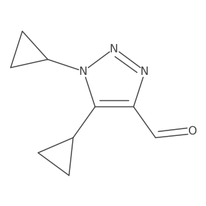 1,5-dicyclopropyl-1H-1,2,3-triazole-4-carbaldehyde Structure